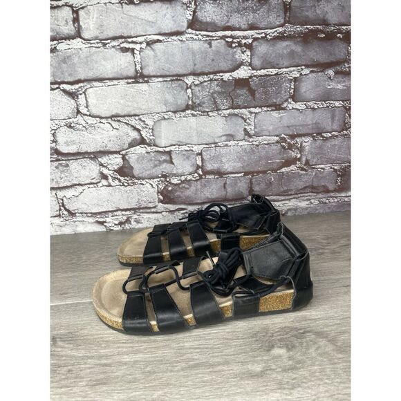 Loeffler Randall Black Leather Pascal Gladiator Strappy Sandals Women Sz 38EU/7M - Picture 15 of 16